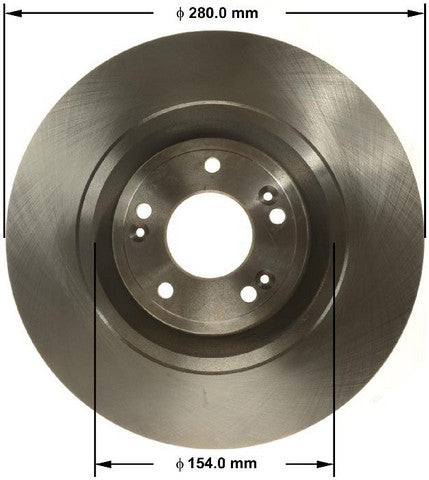 BENDIX PREMIUM DRUM AND ROTOR Disc Brake Rotor  PRT6154