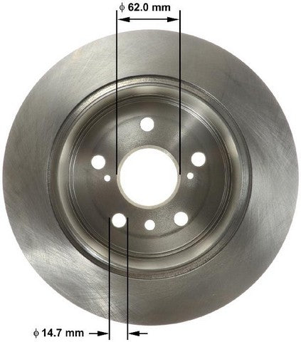 BENDIX PREMIUM DRUM AND ROTOR Disc Brake Rotor  PRT6156