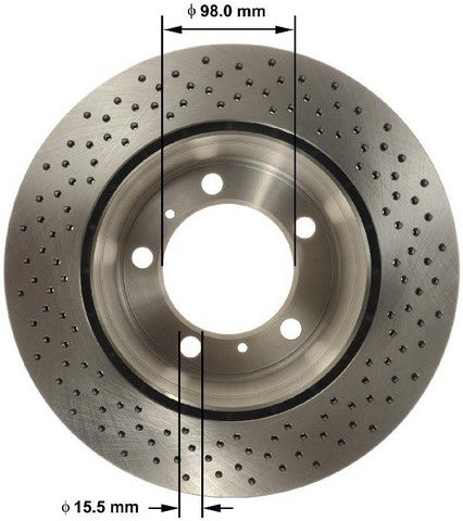 BENDIX PREMIUM DRUM AND ROTOR Disc Brake Rotor  PRT6163