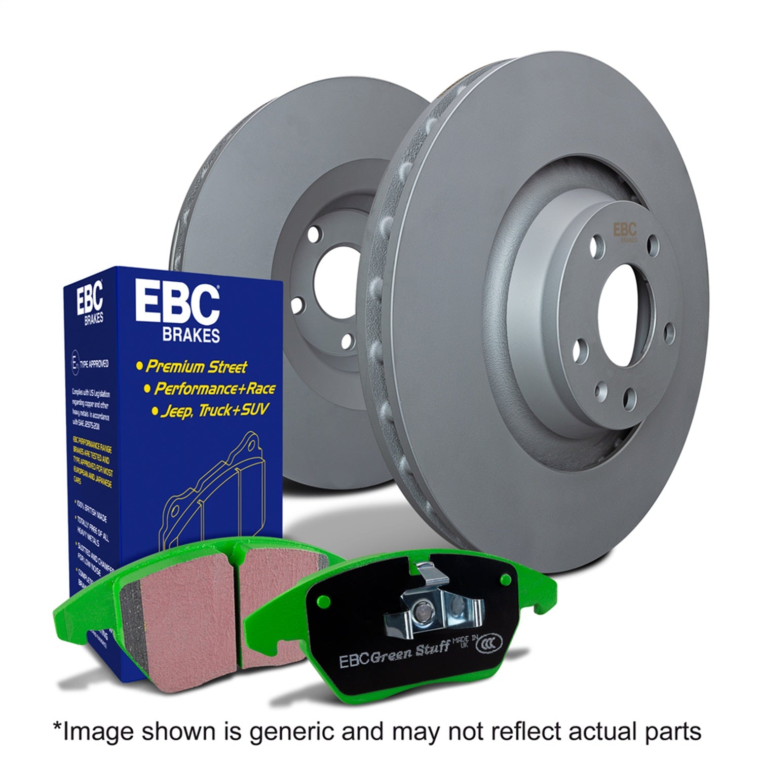 EBC Brakes S11KR1486 S11 Kits Greenstuff 2000 and RK Rotors Fits G70 Stinger