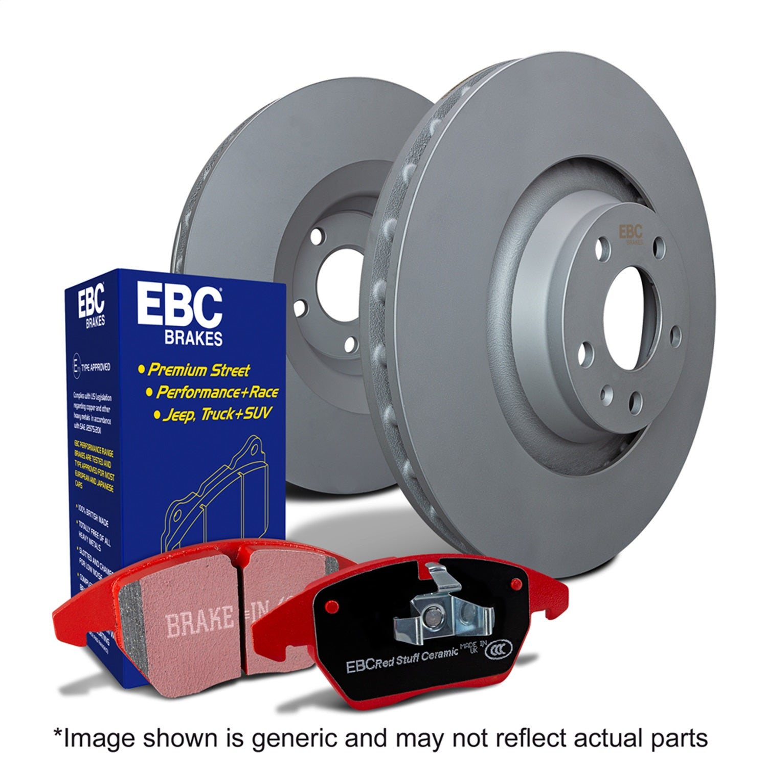 EBC Brakes S12KR1094 S12 Kits Redstuff and RK Rotors Fits 95-97 240SX