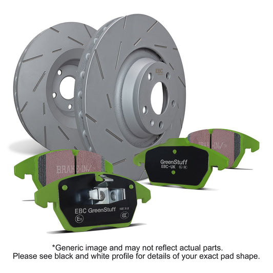 EBC Brakes S2KR2565 S2 Kits Greenstuff 6000 and USR Rotors