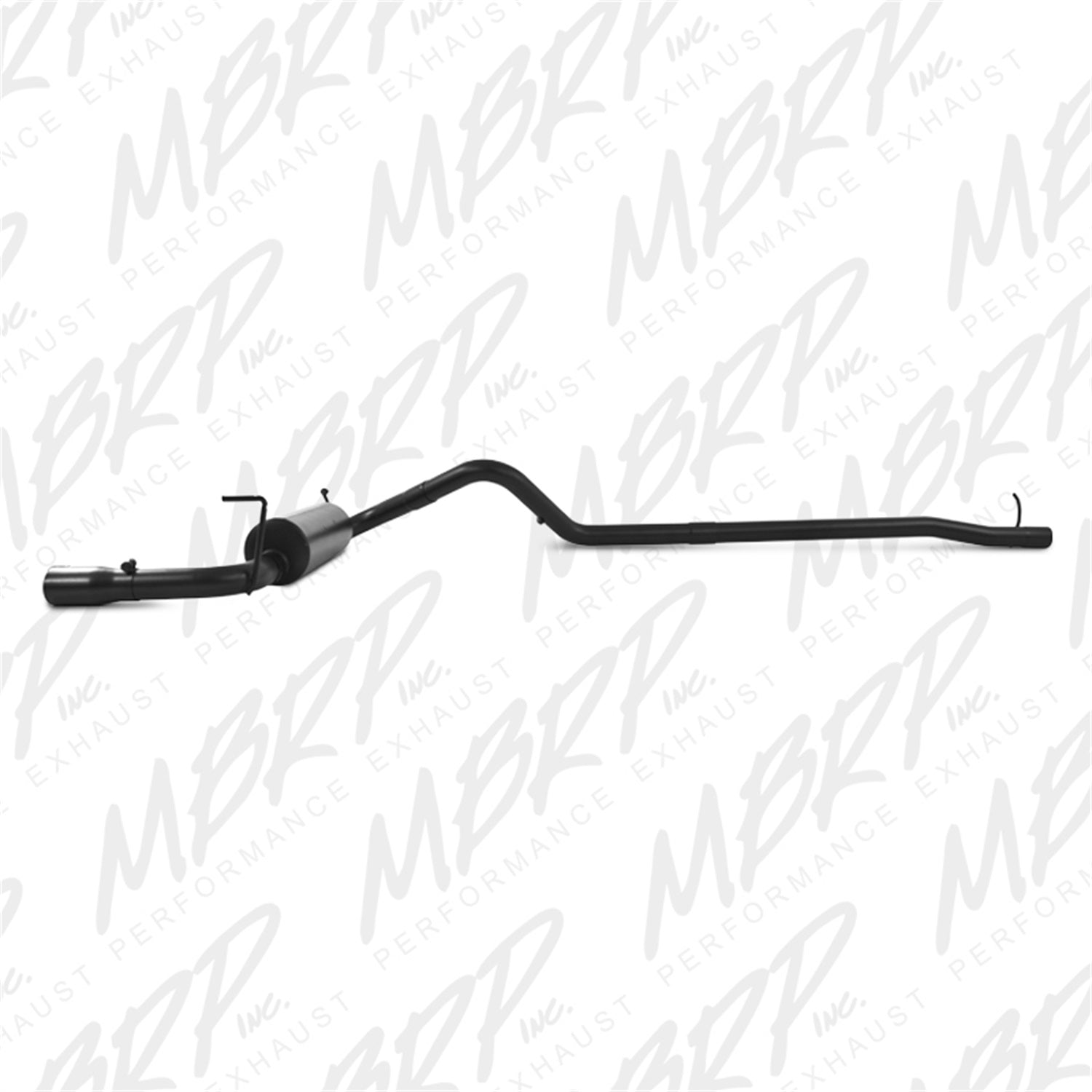 MBRP Exhaust S5526BLK Armor BLK Cat Back Exhaust System Fits 07-18 Wrangler (JK)
