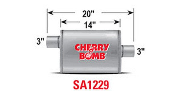 AP Exhaust Exhaust Muffler-Universal  SA1229