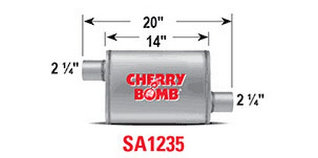 AP Exhaust Exhaust Muffler-Universal  SA1235