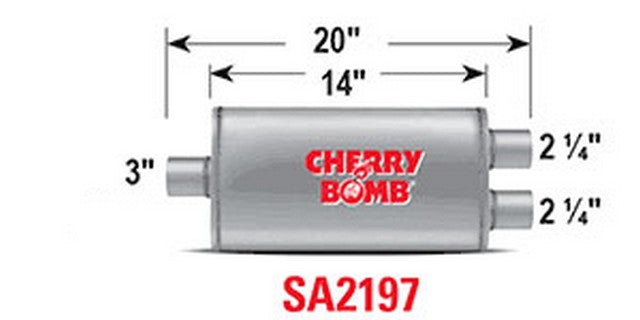 AP Exhaust Exhaust Muffler-Universal  SA2197