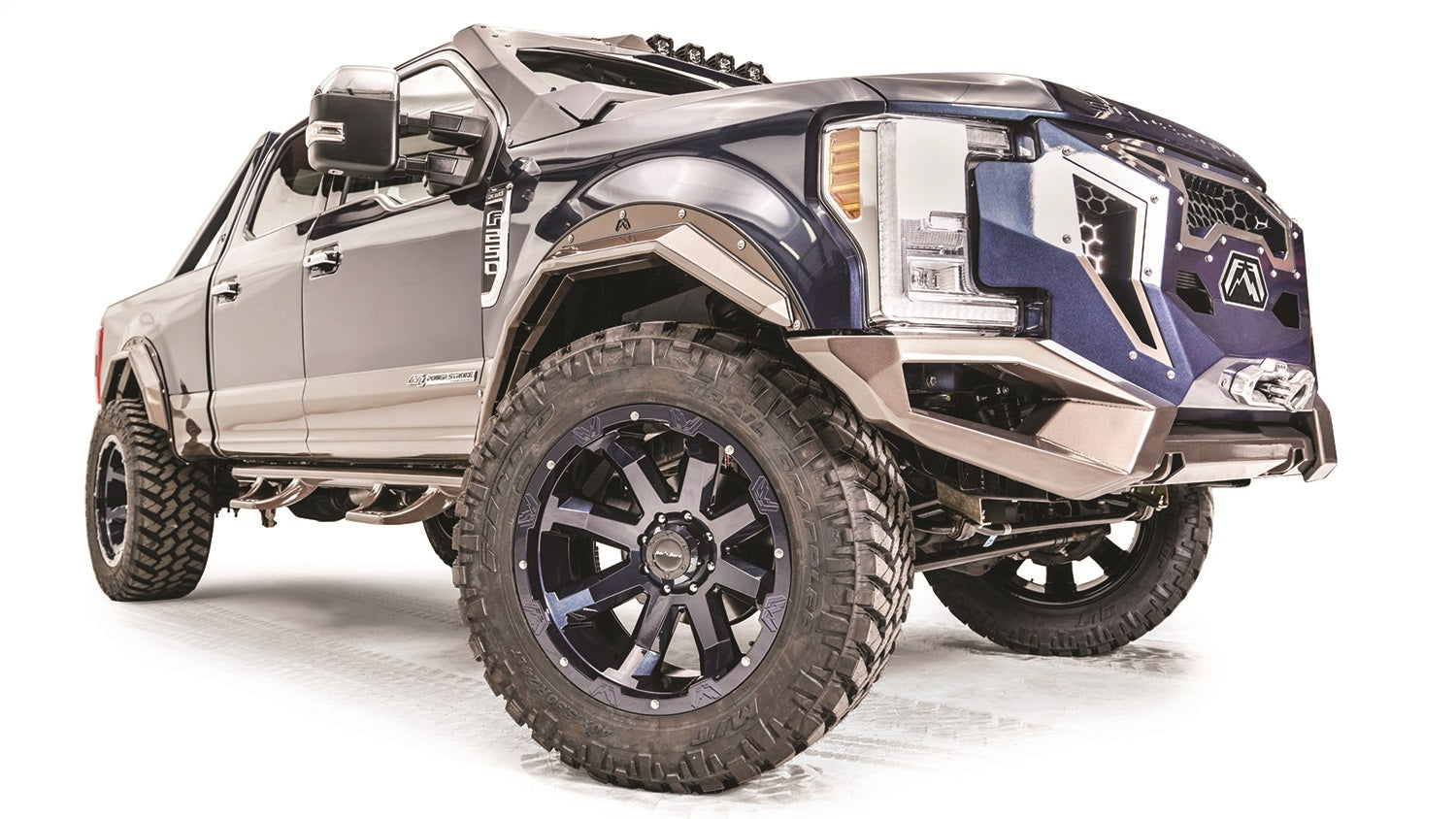 Fab Fours TF4110-B Open Fender Flare Fits F-250 Super Duty F-350 Super Duty