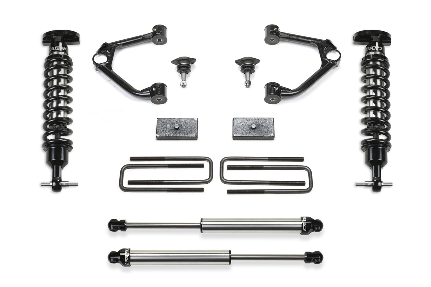 Fabtech K1189DL Budget Lift System w/Shock Fits 21-23 Sierra 1500 Silverado 1500