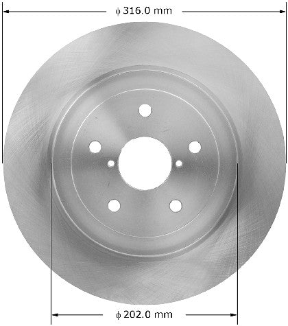 BENDIX PREMIUM DRUM AND ROTOR Disc Brake Rotor  PRT5754