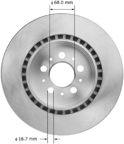 BENDIX PREMIUM DRUM AND ROTOR Disc Brake Rotor  PRT6008