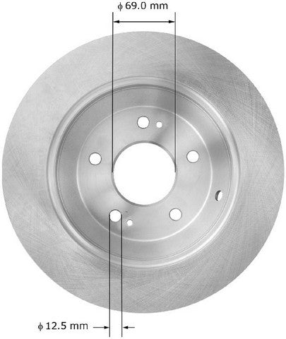 BENDIX PREMIUM DRUM AND ROTOR Disc Brake Rotor  PRT6037